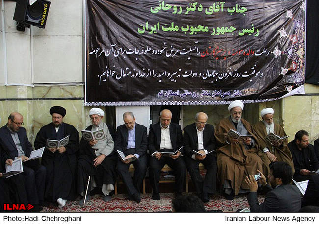 مراسم ترحیم والده رئیس جمهور در قم