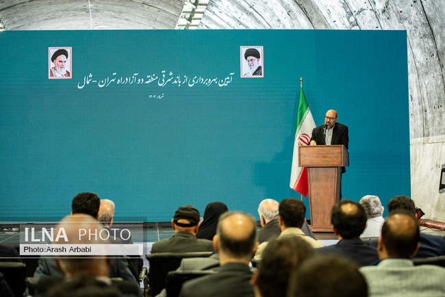 آیین بهره‌برداری از باند شرقی منطقه دو آزادراه تهران - شمال