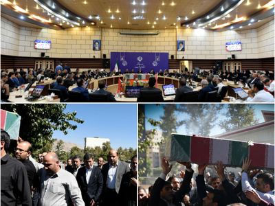 پیکر مطهر شهدای گمنام بر دوش کارکنان استانداری البرز تشییع شد