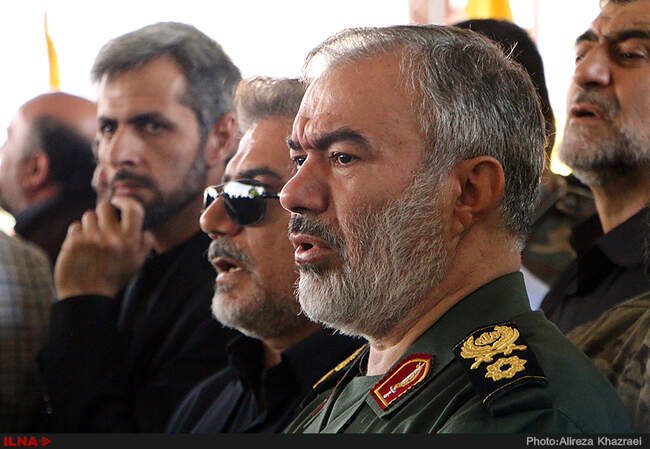 مراسم تشییع پیکر سردار شهید محمد ناظری فرمانده نیروهای ویژه دریایی سپاه پاسداران