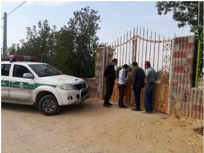 پلمپ خانه باغ های متخلف در دشتستان بوشهر 