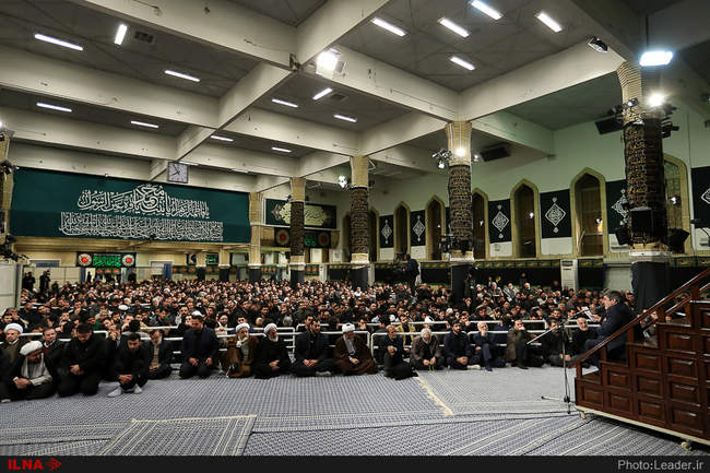 مراسم عزاداری ایام شهادت حضرت فاطمه‌زهرا(س) با حضور رهبر معظم انقلاب