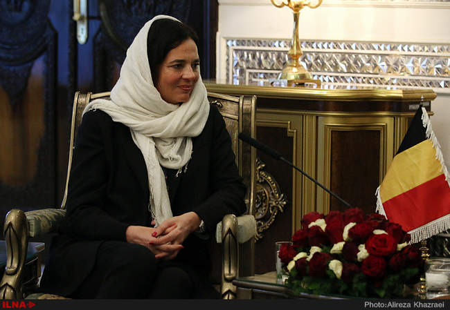 دیدار هاشمی رفسنجانی با کریستین دوفرین رئیس مجلس سنای بلژیک 