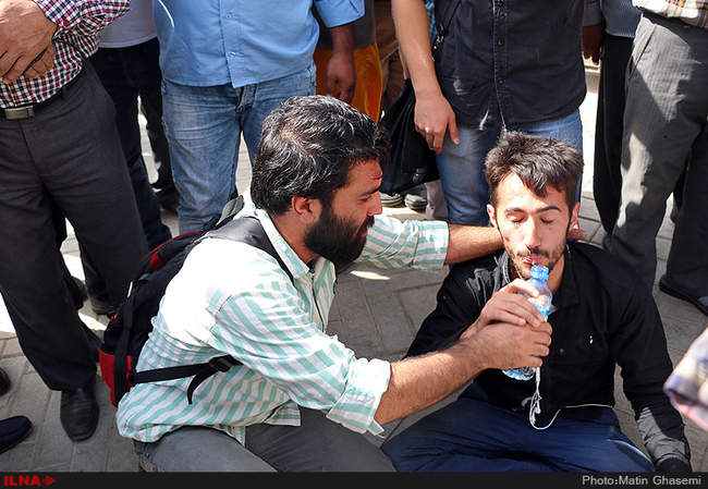 مراسم خاکسپاری جان باختگان فاجعه منا در قطعه 50 بهشت زهرا(س)