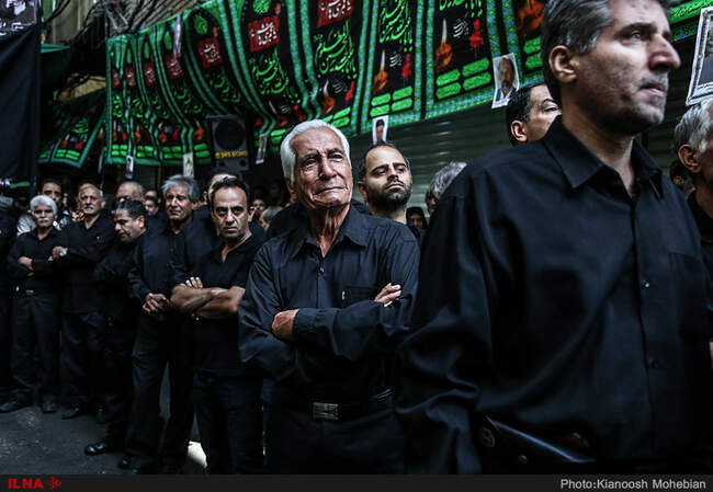 مراسم عزاداری تاسوعای حسینی در بازار تهران