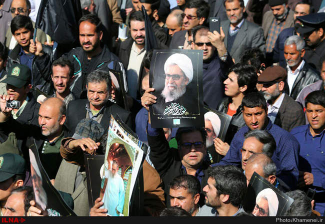 مراسم تشییع و اقامه نماز بر پیکر آیت‌الله واعظ طبسی با حضور رهبر انق�