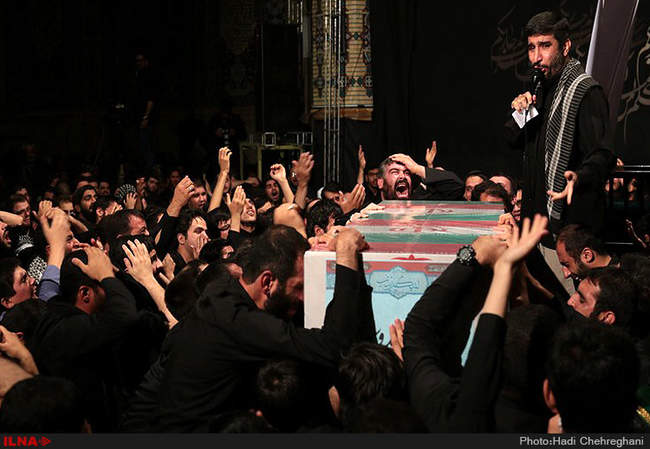 استقبال هیئت‌های عزاداری قم از پیکرمهدی علیدوست شهید مدافع حرم 