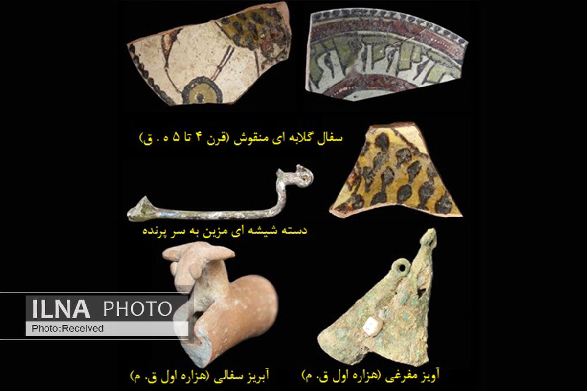 کشف آثار پیش از تاریخ، تاریخی و اسلامی در مازندران/ ظروف سفالی گلابه‌ای منقوش رنگارنگ در محوطه معصومی پیدا شد  