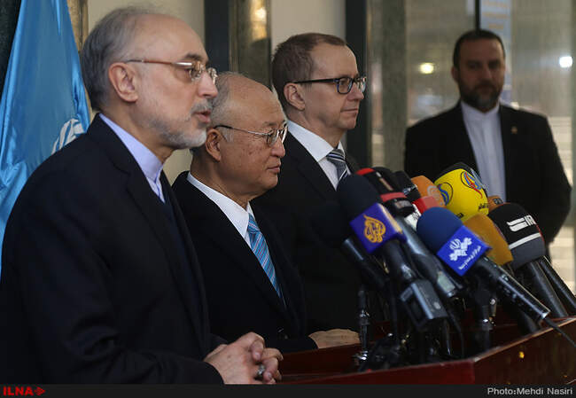 دیدار یوکیا آمانو با رئیس سازمان انرژی اتمی ایران