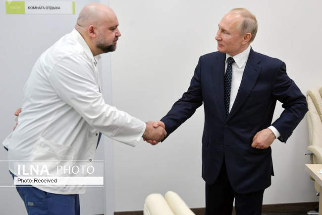 بازدید سرزده رئیس جمهور روسیه از بیمارستان اختصاصی مبتلایان به کرون