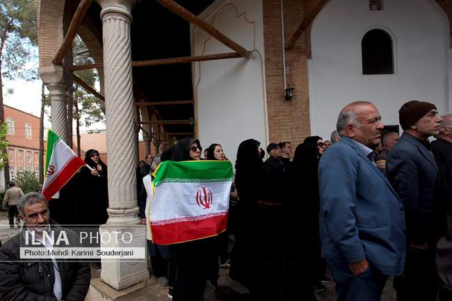 تشییع شهید آوانس سیمونیان  در کلیسای حضرت مریم  اصفهان
