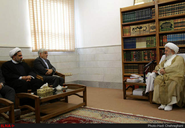 دیدار محمد رضا عارف با علما و مراجع تقلید