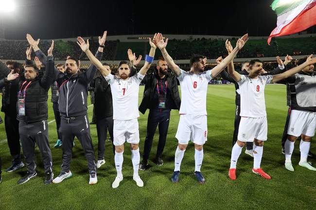 گزارش تصویری از شادی ملی‌پوشان پس از صعود به جام جهانی