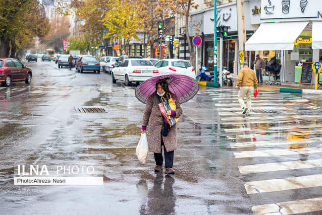 بارش اولین باران پاییزی در قزوین