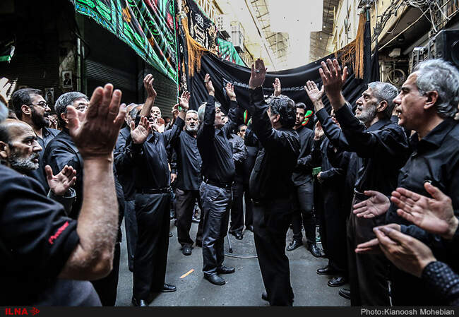 مراسم عزاداری تاسوعای حسینی در بازار تهران