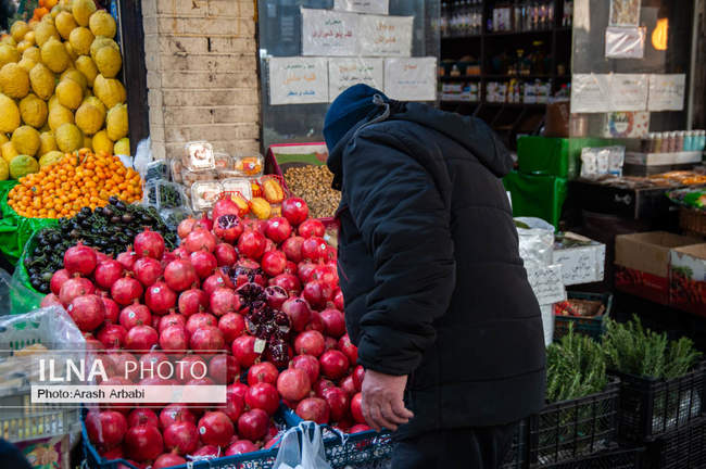 بازار تجریش تهران در آستانه شب یلدا