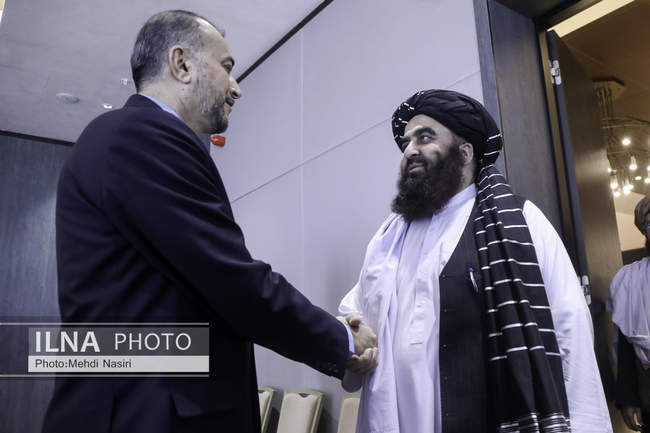 دیدار امیرخان متقی با امیرعبداللهیان در سمرقند 