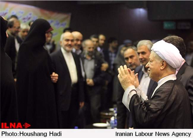 همایش تجلیل از گارگران نمونه زن با حضور آیت الله هاشمی رفسنجانی