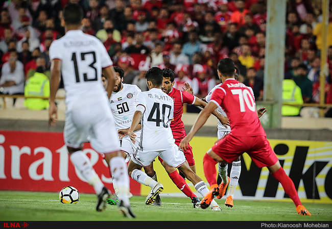 دیدار تیم های فوتبال پرسپولیس تهران و الجزیره امارات