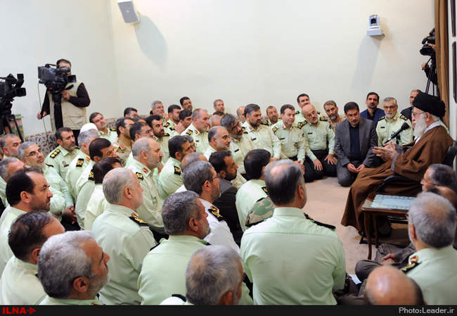 دیدار فرماندهان نیروی انتظامی با رهبرانقلاب اسلامی