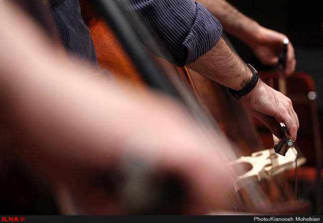 تمرین ارکستر «شب موسیقی فیلم مسعود کیمیایی»