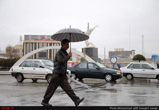 روز بارانی سنندج