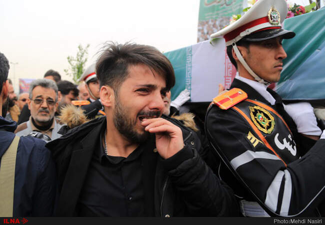 تشییع پیکر سه تن از شهدای کشتی سانچی  در مصلای تهران