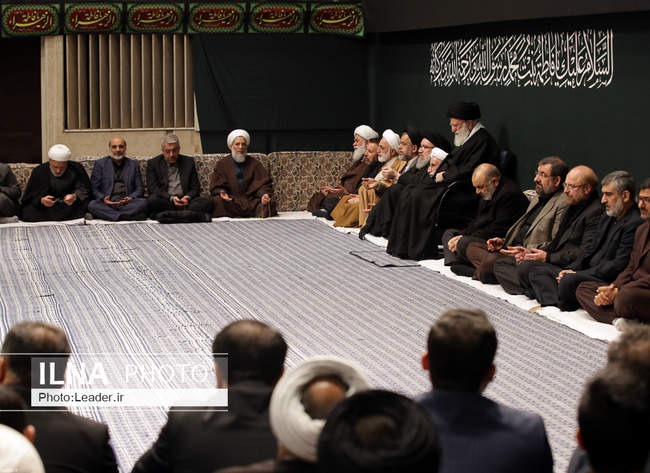 آخرین شب مراسم عزاداری حضرت فاطمه‌زهرا (س) با حضور رهبر معظم انقلاب
