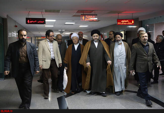 عیادت آیت‌الله هاشمی رفسنجانی از آیت‌الله موسوی اردبیلی