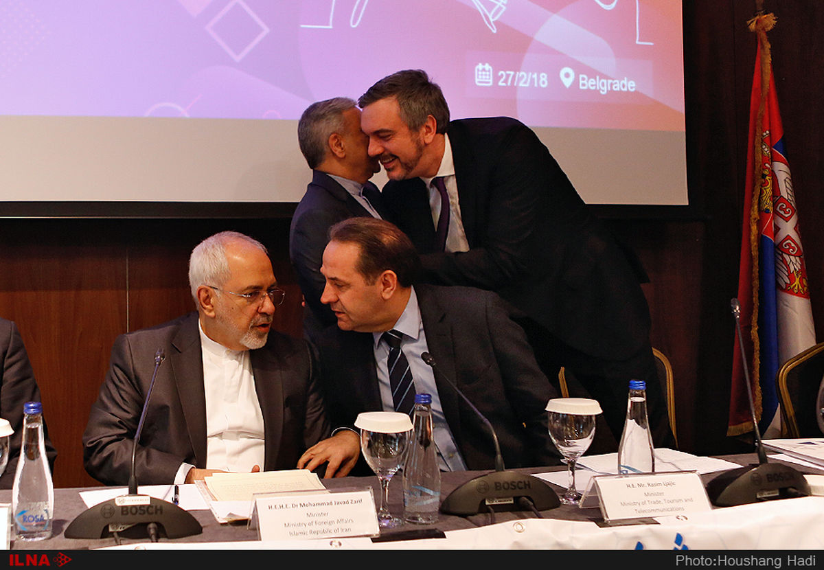 حضور تجار و کارآفرینان ایرانی در نشست ظریف با ۳ وزیر صربستان 