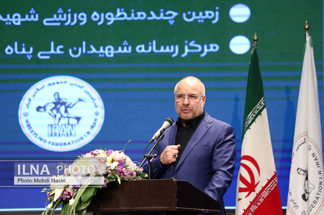 افتتاح فدراسیون کشتی با حضور رئیس مجلس در ورزشگاه آزادی 