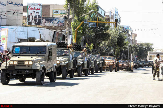 رژه نیروهای مسلح در اردبیل