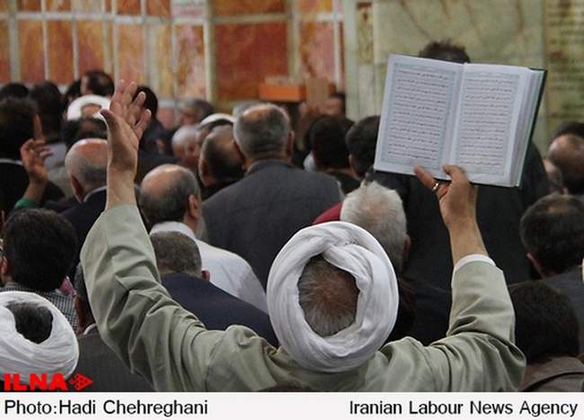 لحظه تحویل سال در حرم حضرت معصومه(س) قم