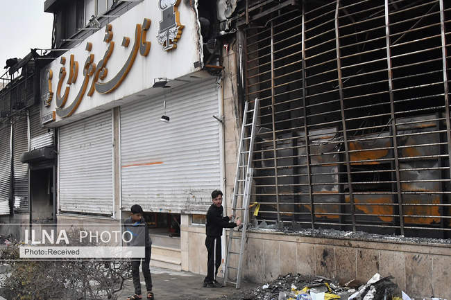 تخریب اموال عمومی در حوادث اخیر در تهران