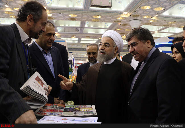 بازدید رییس جمهوری از نمایشگاه مطبوعات 