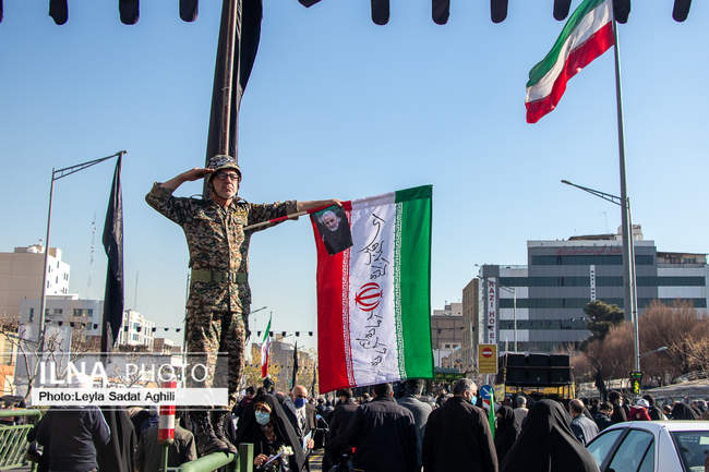 تشییع باشکوه پیکر‌های مطهر ۱۵۰ شهید گمنام در تهران/۲