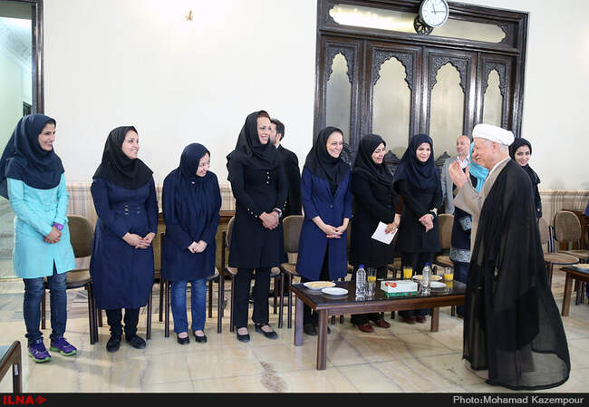 دیدار اعضای شورای مرکزی حزب ندای ایرانیان با آيت الله هاشمی رفسنجانی