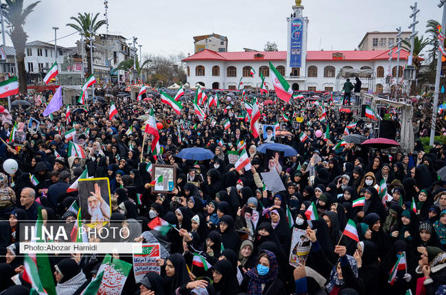 راهپیمایی 22 بهمن در استان گیلان ( رشت )