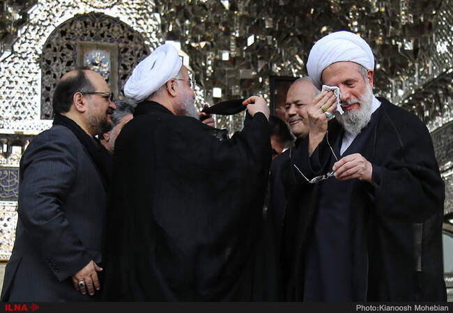 تصاویر حضور رئیس‌جمهور در حرم عبدالعظیم حسنی در عزاداری روز عاشورا