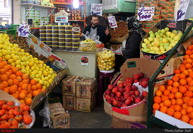 بازار میوه و آجیل در آستانه شب یلدا