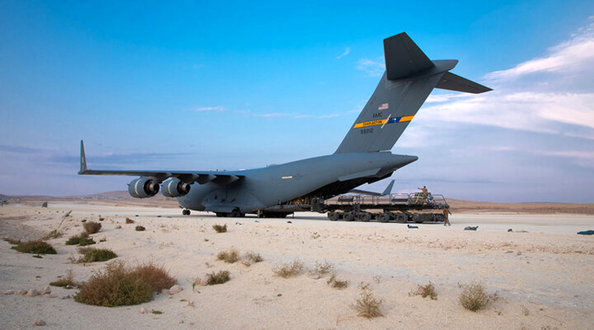 US military plane carrying weapons lands at Syria