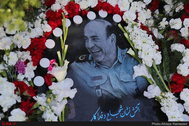 مراسم اولین سالگرد شهدای آتش نشان حادثه پلاسکو