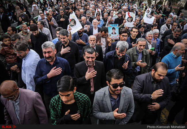 مراسم تشییع پیکر پاک 54 شهید دفاع مقدس نیروی انتظامی از مقابل دانشگاه تهران