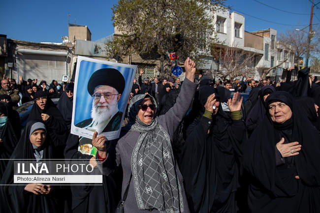 تجمع سوگواران رهبر شهید انقلاب در قزوین