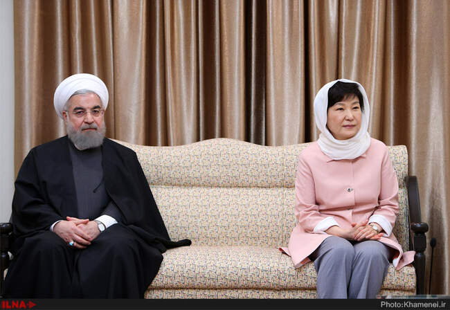 دیدار رئیس جمهوری کره جنوبی با حضرت آیت‌الله خامنه‌ای رهبر انقلاب اسلامی