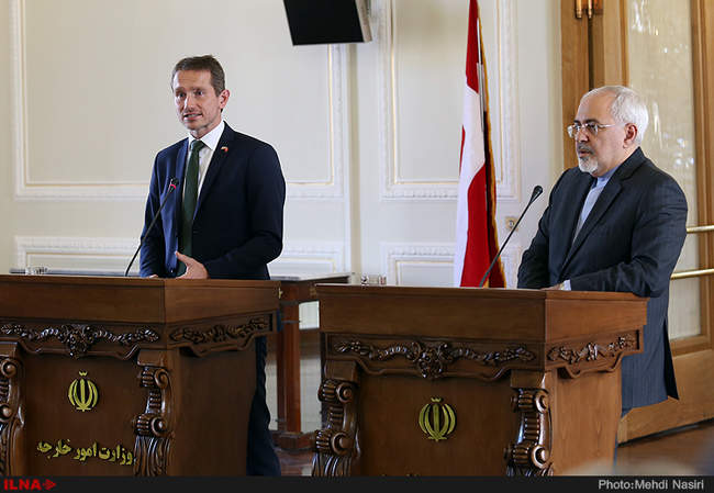 دیدار وزیرامورخارجه دانمارک با محمد جواد ظریف