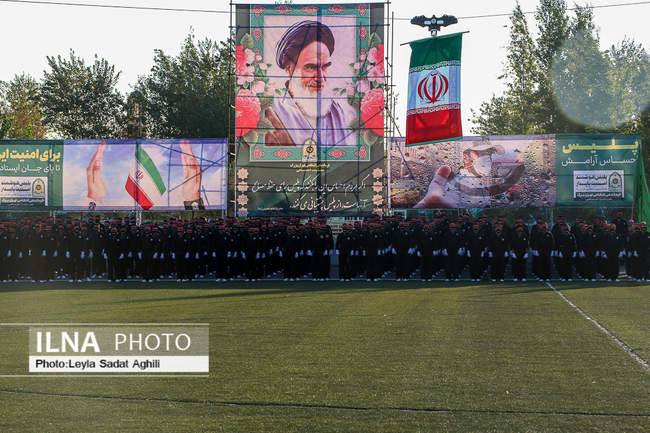 حضور  سردار رحیمی در مراسم صبحگاهی ستاد فاتب تهران