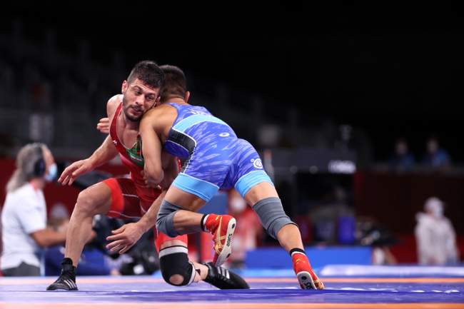 گزارش تصویری از مسابقات رضا اطری در المپیک توکیو