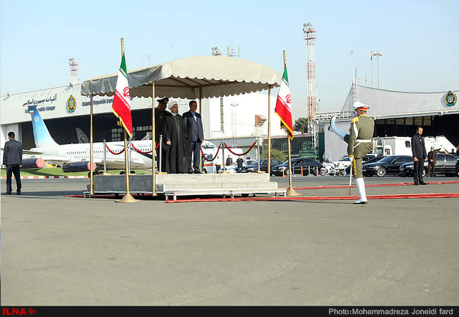 مراسم بدرقه رییس جمهور در سفر به سه کشور جنوب شرق آسیا