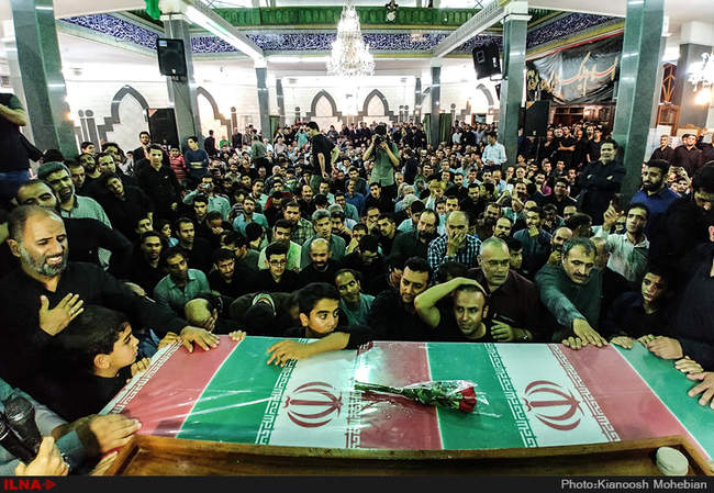 مراسم وداع با پیکر شهید حادثه تروریستی مجلس جواد تیموری